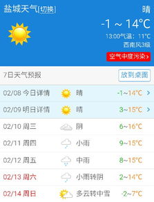 盐城一周天气预报查询,晴雨交替中的生活指南 盐城一周天气预报查询,晴雨交替中的生活指南